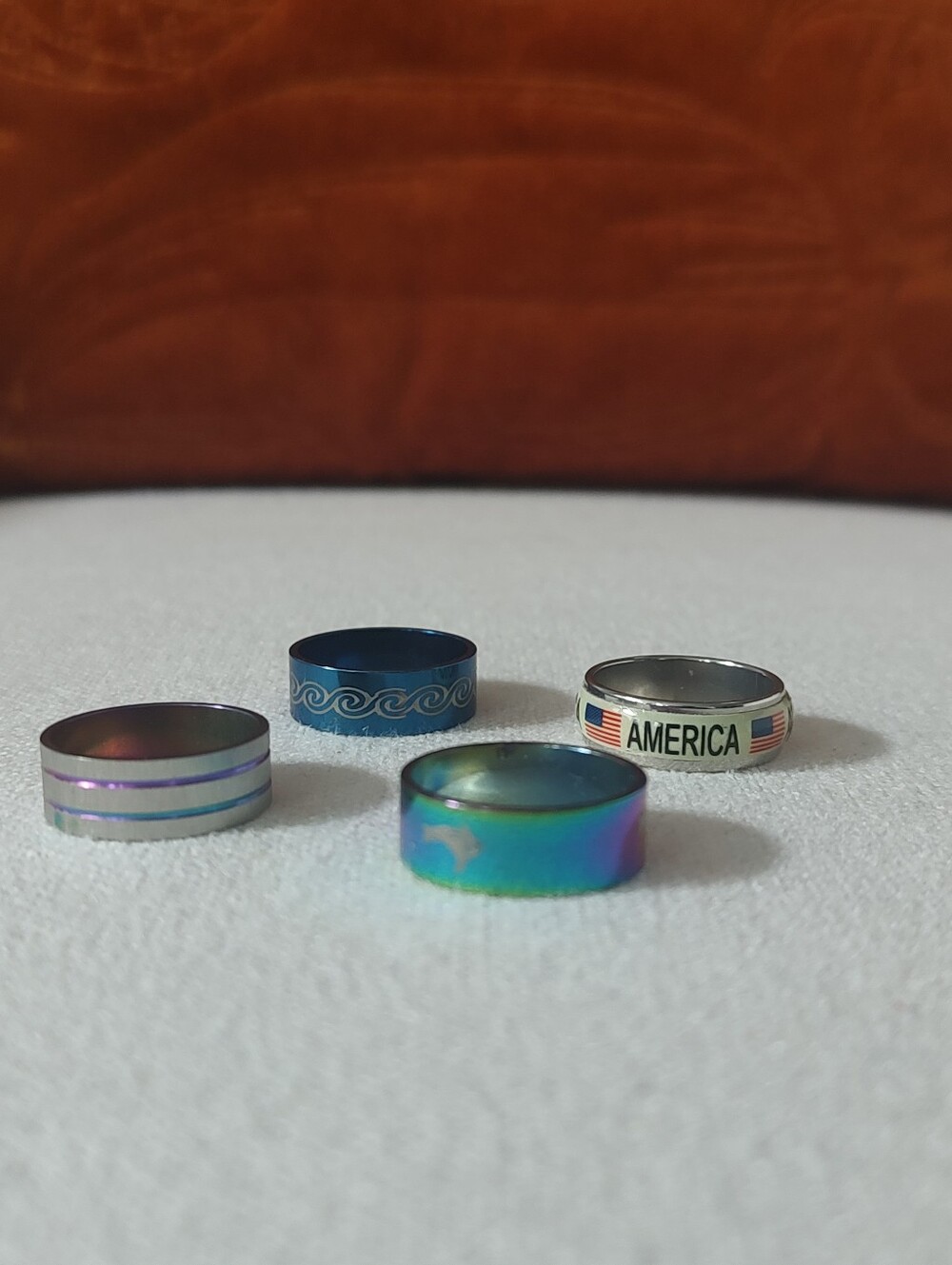 4 New Stainless Steel Rings